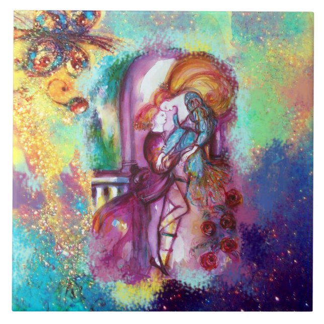 ROMEO OCH JULIET Romantic Valentines Day Kakelplatta (Framsidan)