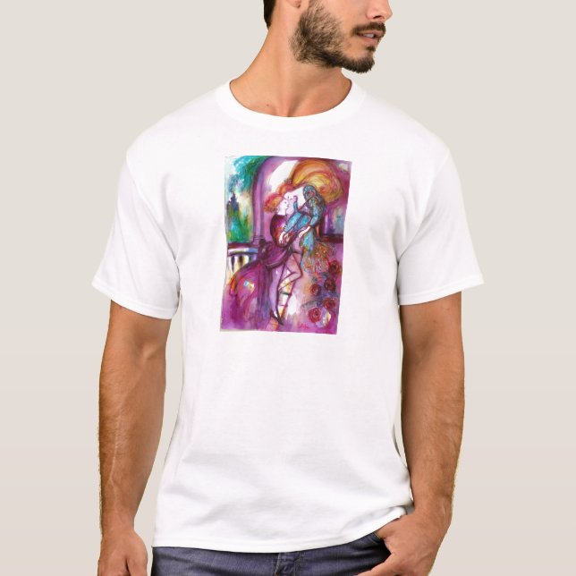 ROMEO OCH JULIET Romantic Valentines Day Tee Shirt (Framsida)