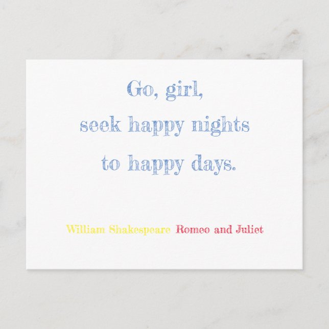 Romeo och Juliet Vykort (Framsida)