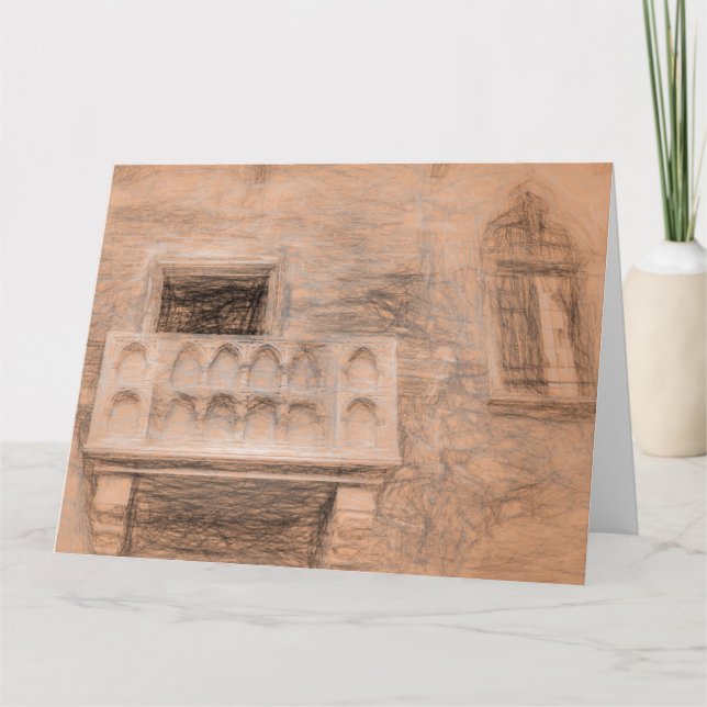 Romeo och Juliets Balcony da Vinci Kort (Framsida)