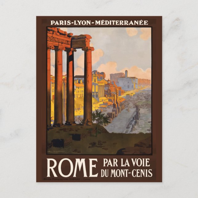 Romer, Rom, gamla ruiner, vykort för Italien (Framsida)