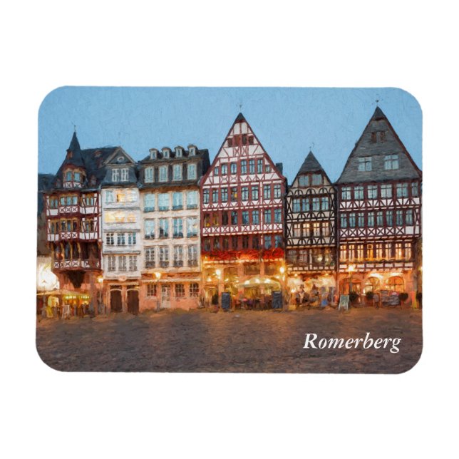 Romerberg i Frankfurt am Main Magnet (Horisontell)