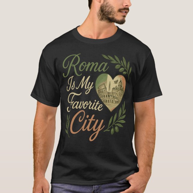 Romerna är min favoritstad t shirt (Framsida)