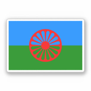 Romernas flagga klistermärken