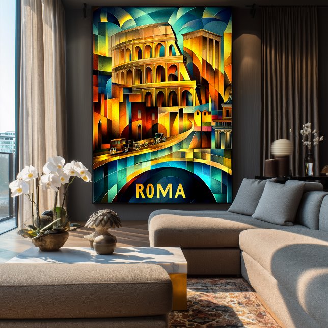 Romernas kubistiska arv - Modern Geometric Colosse Poster (Skapare uppladdad)