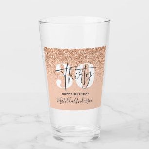 Romersk 30års födelsedag i glitter gnistra  glaskopp