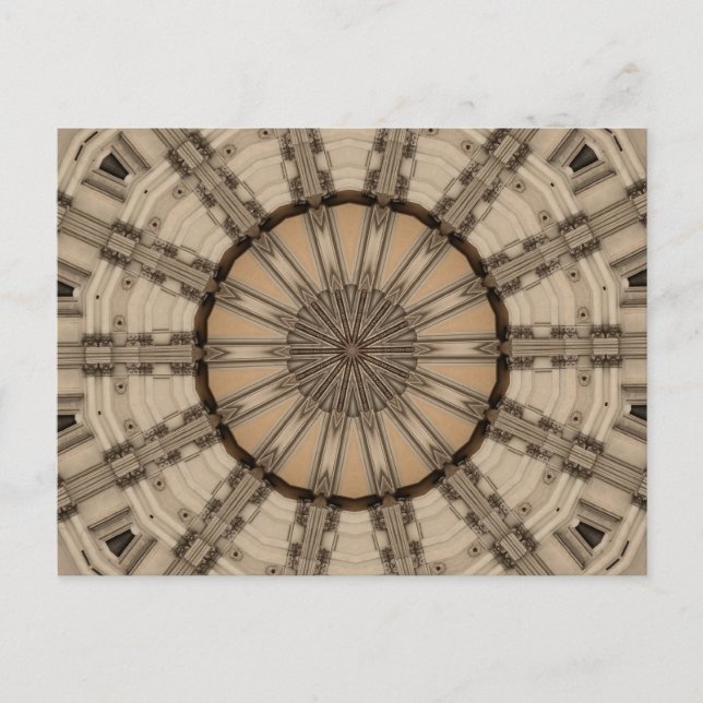 Romersk Abstrakt Art Kaleidoscope-grafik Vykort (Framsida)