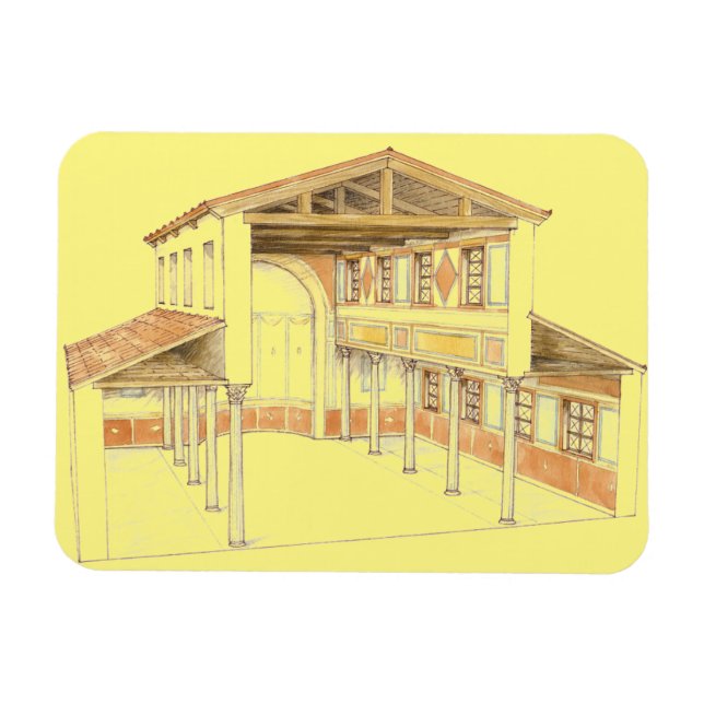 Romersk basilika magnet (Horisontell)