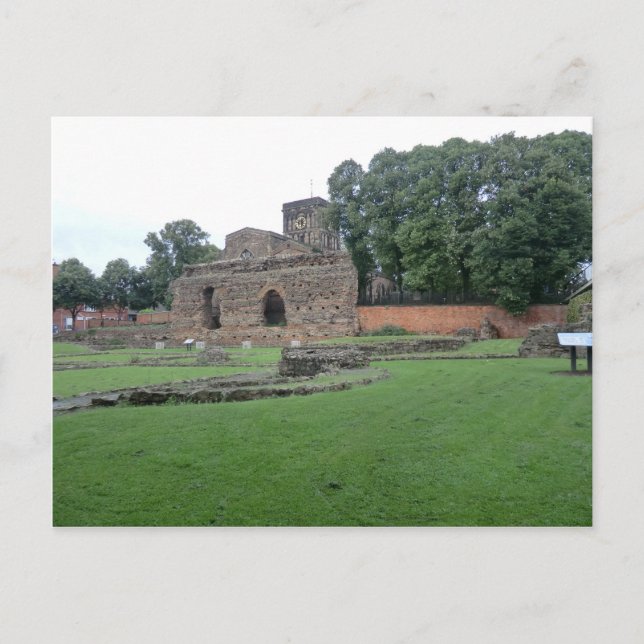 Romersk Bathhouse i Leicester, England Vykort (Framsida)