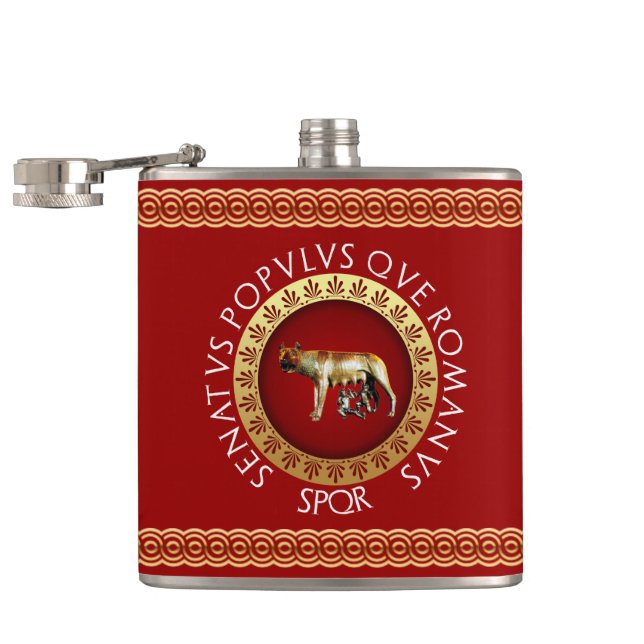 Romersk flaska fickplunta (Öppnad)