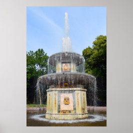 Romersk fontän, Peterhof, Ryssland Poster
