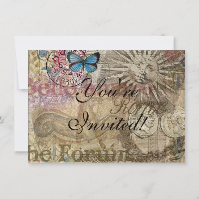 Romersk historia Italien Resa Semester Semester St Inbjudningar (Framsida)