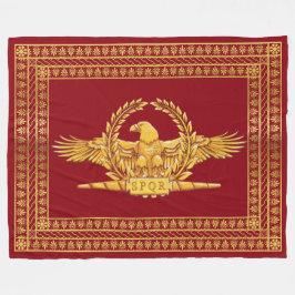 Romersk imperialistisk örn SPQR Fleecefilt