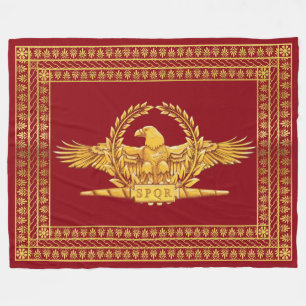 Romersk imperialistisk örn SPQR Fleecefilt