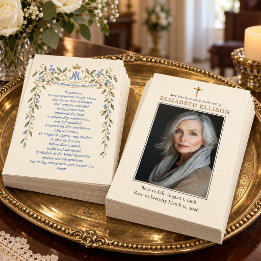 Romersk-katolsk begravning Marian Memorare-bön Visitkort