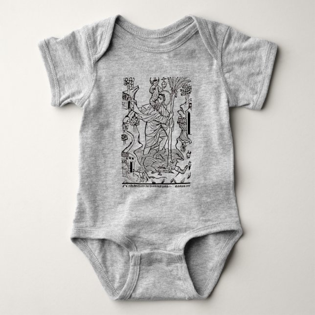 Romersk-katolskt helgon Christopher  T Shirt (Framsida)