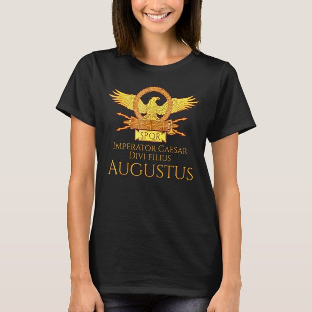 romersk kejsare Caesar Augustus antika Rom T Shirt (Framsida)