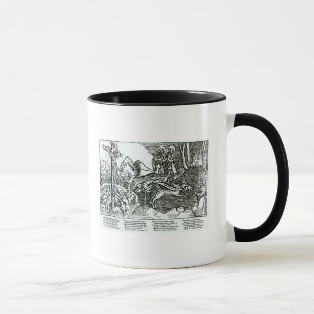 Romersk kontrasterade katolicism och Lutheranism Mugg (Höger)