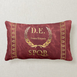 Romersk Monogram Lumbarkudde