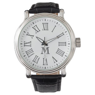 Romersk Monogramsvart Armbandsur