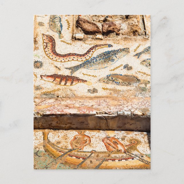 Romersk mosaik vykort (Framsida)
