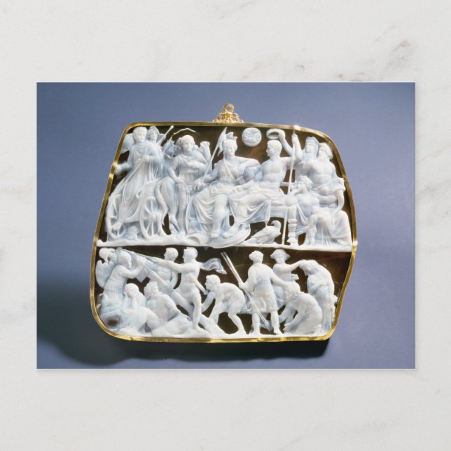 Romersk onyx cameo, 1:a århundradet AD Vykort (Framsida)