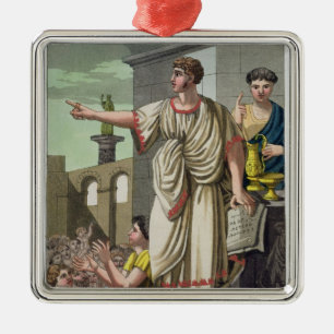 Romersk Orator, från "L'Antica Roma", 1825 (färg Julgransprydnad Metall