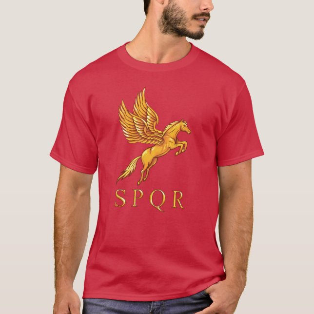Romersk Pegasus grafisk T-tröja T-shirt (Framsida)