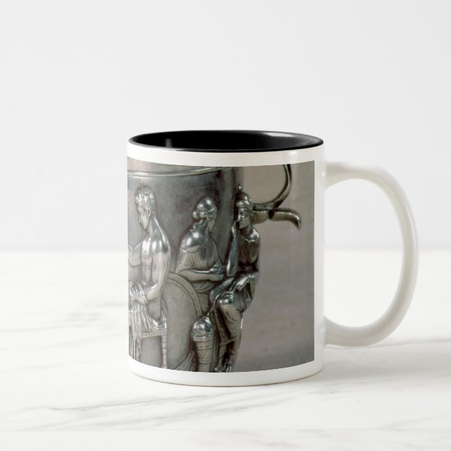 Romersk silver-gilt som dricker koppen Två-Tonad mugg (Höger)