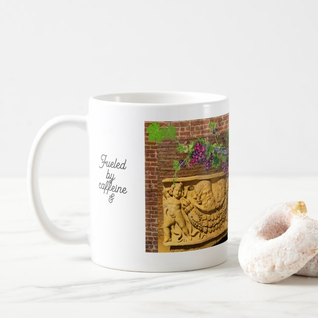Romersk skulptur, roligt citat för artist kaffemugg (Med munk)