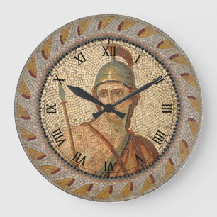 Romersk soldat Mosaic Stor Klocka