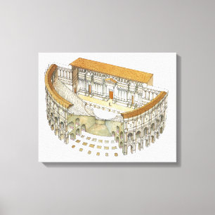 Romersk Theatre Canvastryck