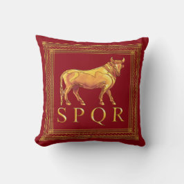 Romersk tjurdekorativ kudde