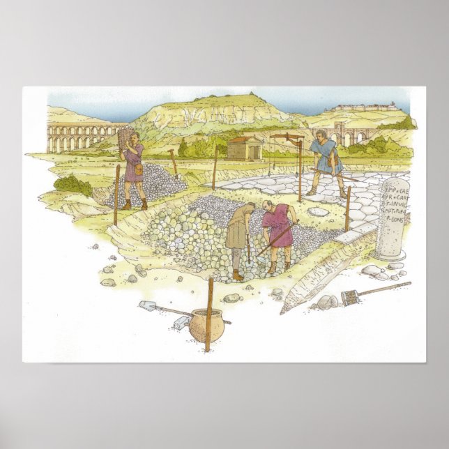 Romersk väg. Detaljerad Poster (Framsidan)