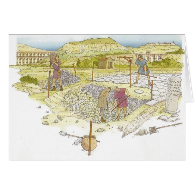 Romersk väg. Specificera Hälsningskort (Framsidan Horizontal)