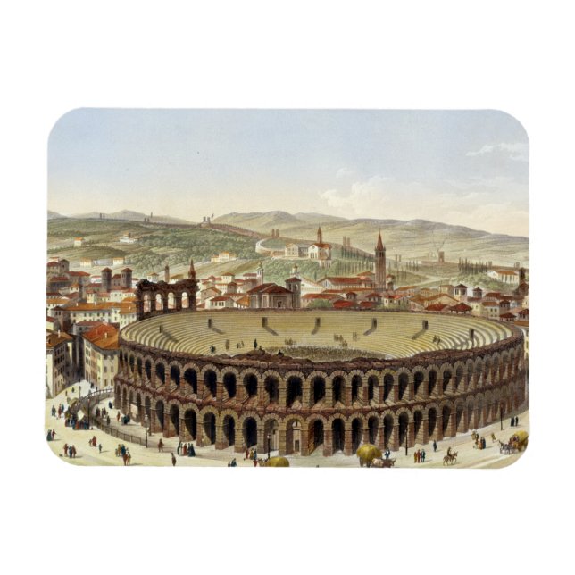 Romerska Amphitheater, Verona, graverad av Magnet (Horisontell)
