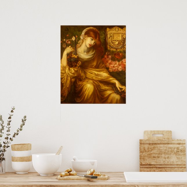 Romerska änkan av Dante Gabriel Rossetti Poster (Kök)