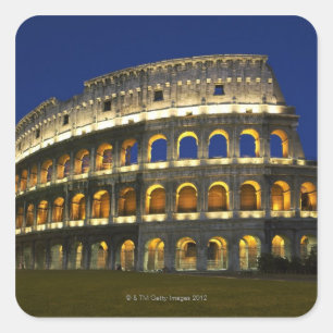 Romerska Colosseum, Rome, italien 3 Fyrkantigt Klistermärke