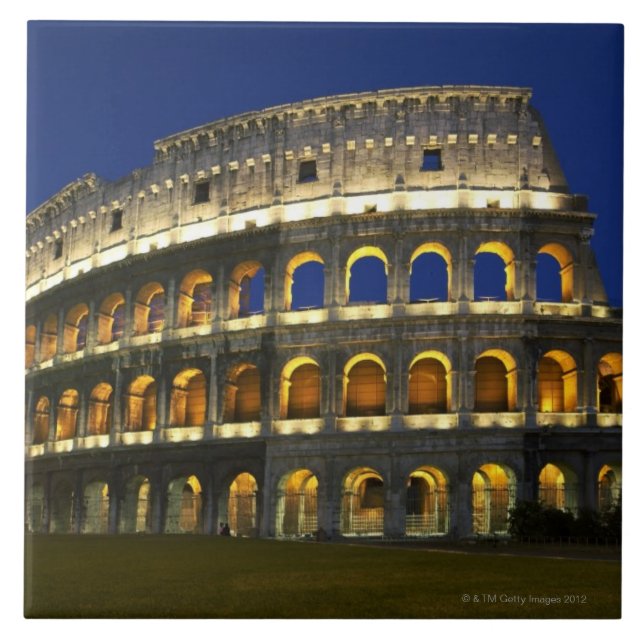 Romerska Colosseum, Rome, italien 3 Kakelplatta (Framsidan)