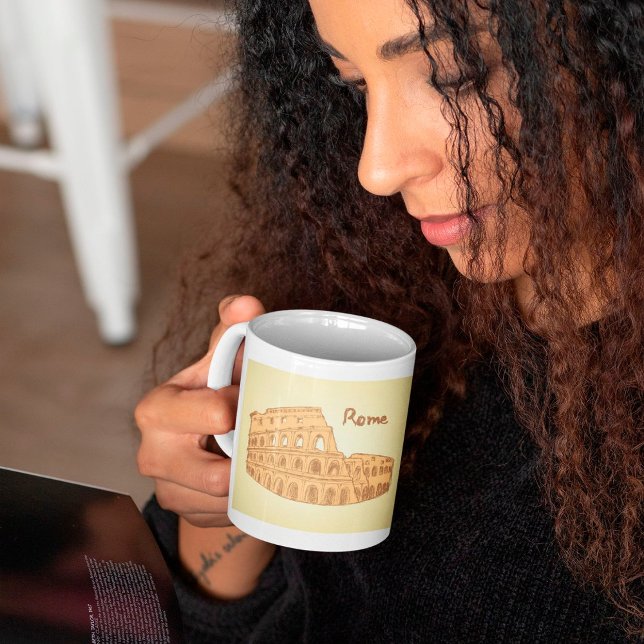 Romerska Colosseum Sketch Kaffemugg (Skapare uppladdad)