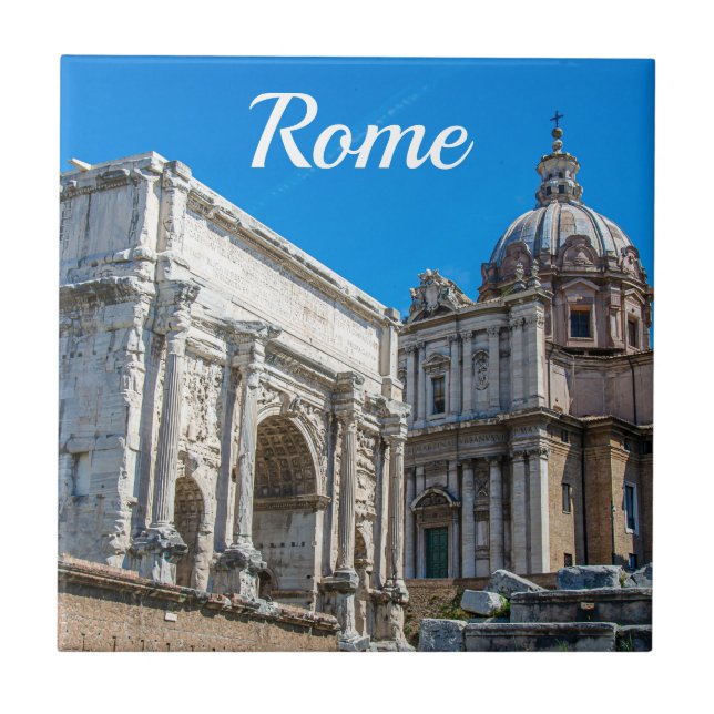 Romerska forumets ruiner i Rom, Italien Kakelplatta (Framsidan)