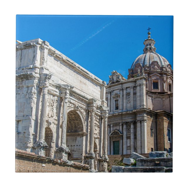 Romerska forumets ruiner i Rom, Italien Kakelplatta (Framsidan)