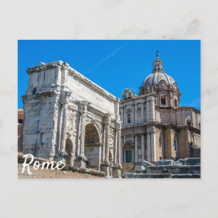 Romerska forumruiner i Rom, Italien Vykort