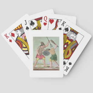 Romerska Gladiators, från "L'Antica Roma", 1825 Casinokort