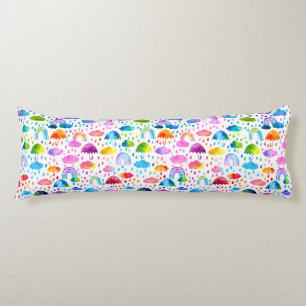 Romerska regnbåge Umbrellas Rainy Day Girls Kroppskudde