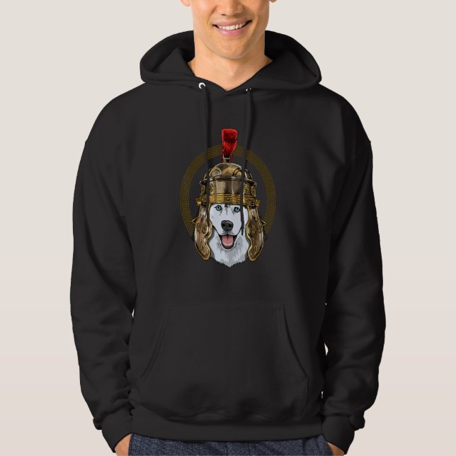 Romerska ridån i Centurion Siberian husky Hoodie (Framsida)