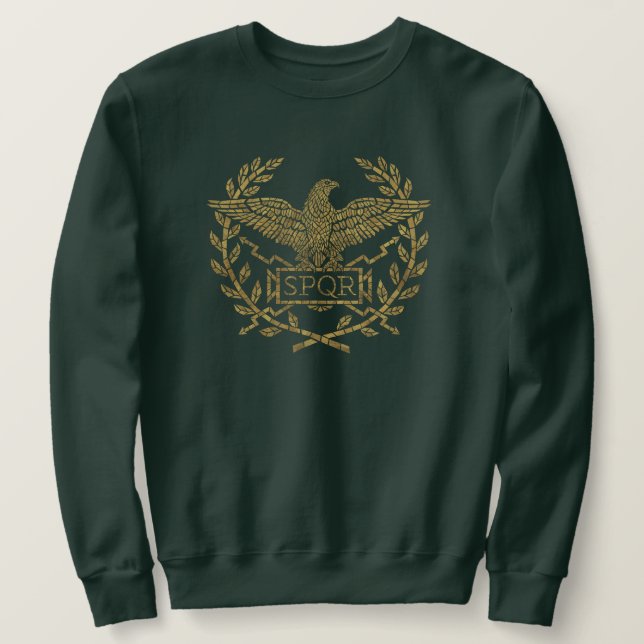 Romerska riket Örn Mosaik Emblem Lång Ärmad Tröja (Design framsida)