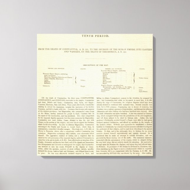 Romerska rikets division 395 AD 2 Canvastryck (Framsida)