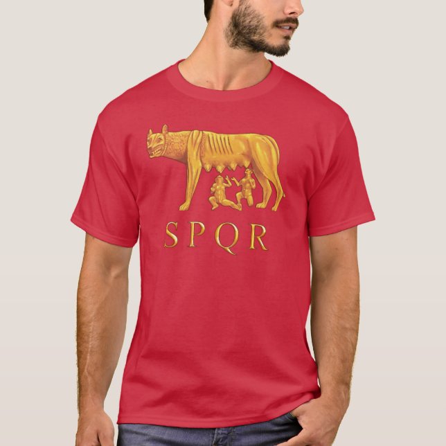Romerska Romulus, Remus och Hon-Varg grafisk T Shirt (Framsida)