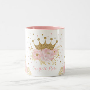 Romerska  Rosa Guld Krona Royalet Princess Två-Tonad Mugg